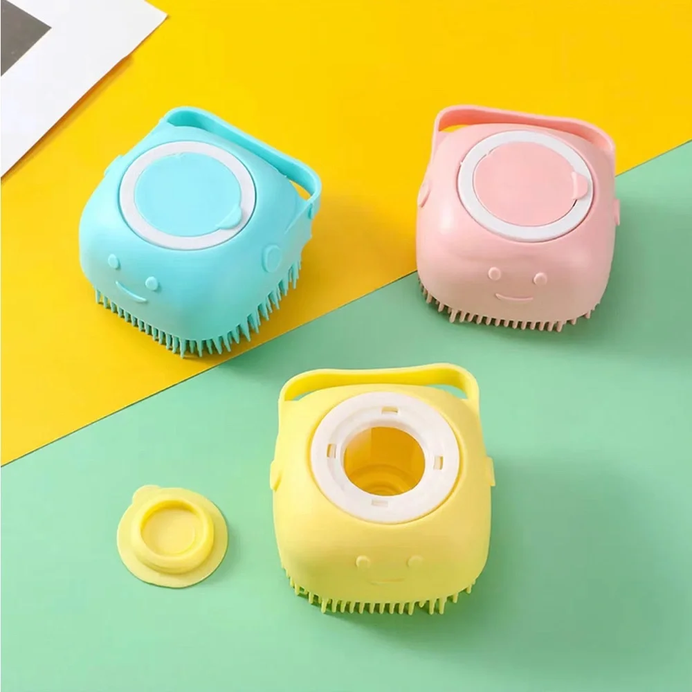 Cat & Dog Bath Shampoo Brush Soft Silicone - Brush Fur Grooming & Cleaning Brush